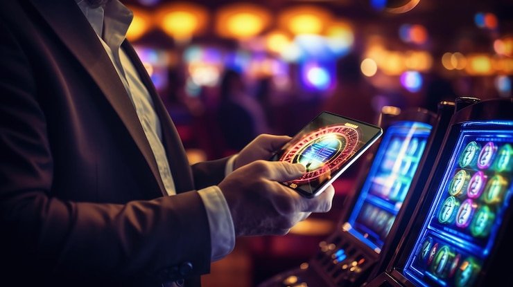 Pengguna mengaktifkan pengaturan keamanan dan proteksi saat bermain melalui perangkat mobile
